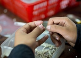 Thai Girl Making Jewelry